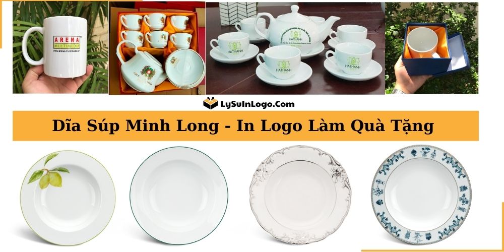 Dĩa súp Minh long in logo