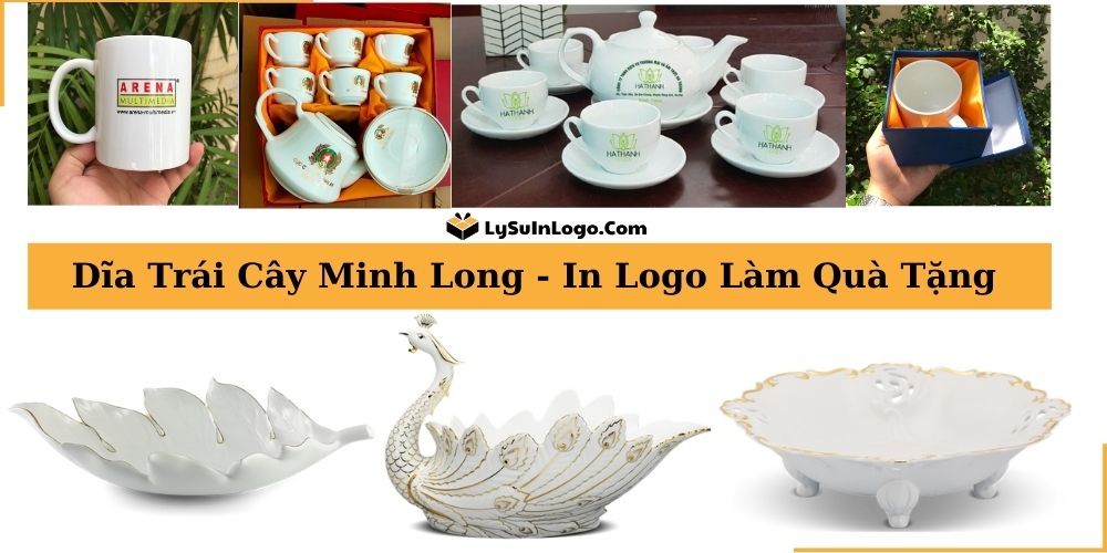 Dĩa trái cay Minh Long in logo theo yêu cầu