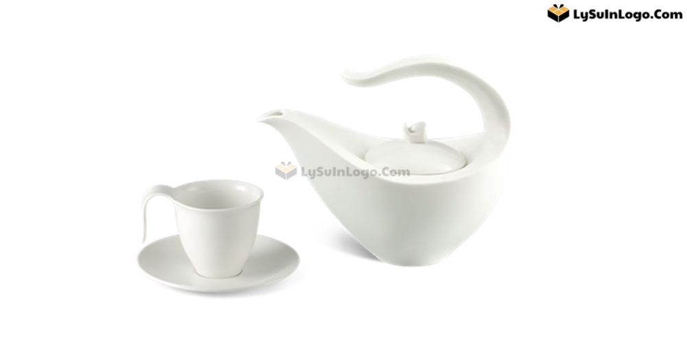 Bộ ấm trà trắng Minh Long (3)