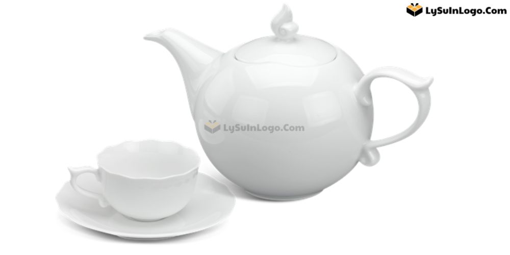 Bộ ấm trà trắng Minh Long (4)