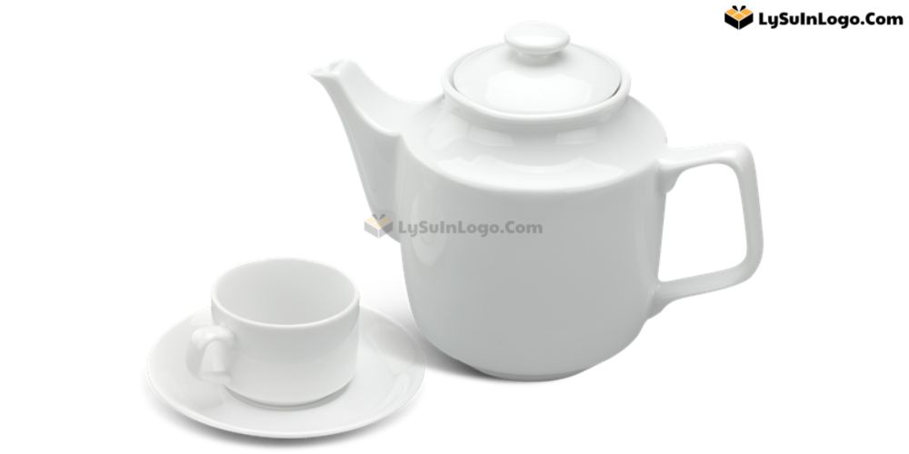 Bộ ấm trà trắng Minh Long (5)