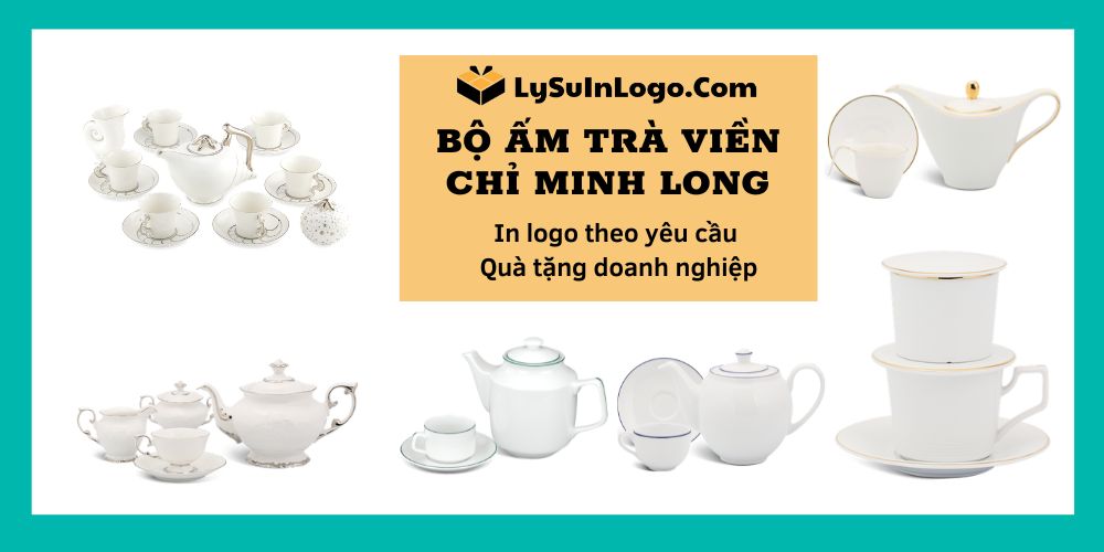 Bộ ấm trà viền chỉ Minh Long